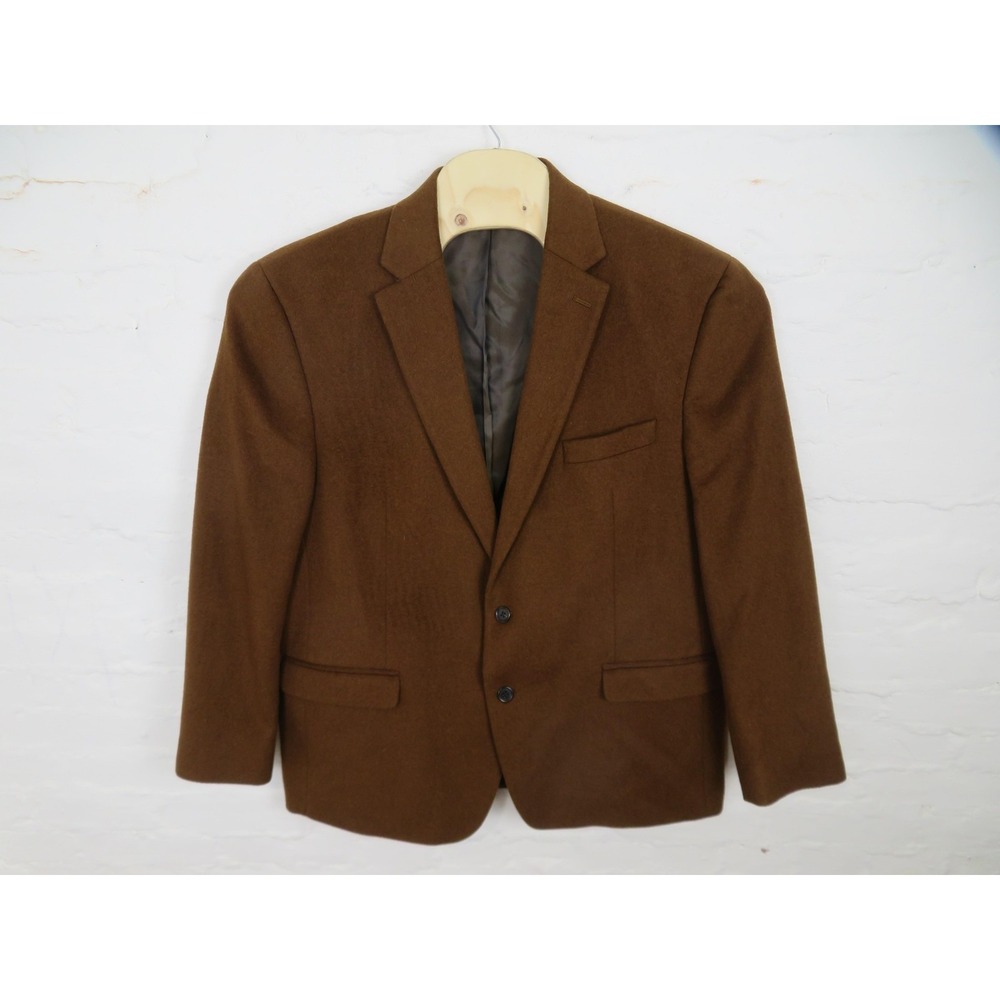 Lauren Ralph Lauren Blazer Mens 46R Brown Wool Silk Cashmere Sport Coat